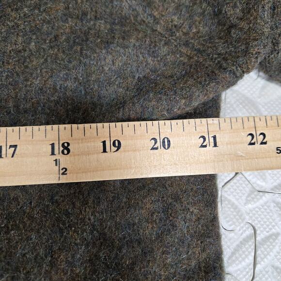 Vintage Eileen Fisher Cardigan Sweater Medium Mohair Merino Wool V-Neck Olive - Picture 8 of 9